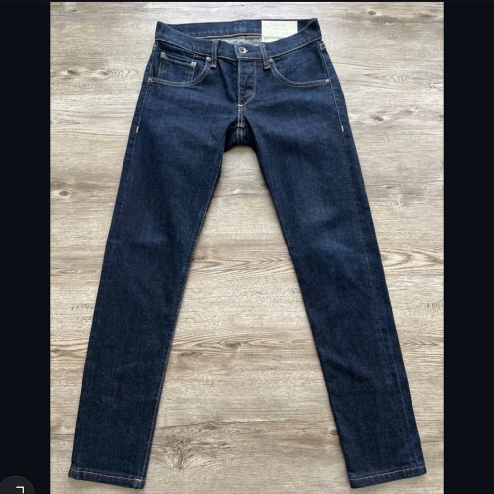 rag bone Fit 1 Skinny Leg Selvedge Jeans Mens 28x28 Raw Wash Button Fly